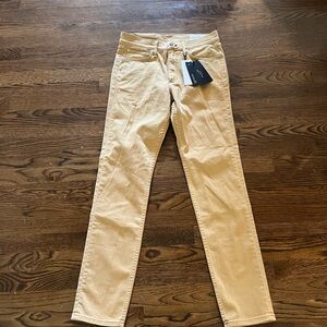 Rag and Bone mens Fit 2 Slim Aero Stretch Pants Khaki/Mustard Color
